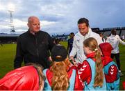 10 July 2019; Chelsea manager Frank Lampard with ballkids following a friendly match between Bohemians and Chelsea at Dalymount Park in Dublin. Photo by Ramsey Cardy/Sportsfile