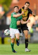 11 July 2019; Gearóid Morrissey of Cork City is tackled by Christian Silaj of Progrès Niederkorn during the UEFA Europa League First Qualifying Round 1st Leg match between Cork City and Progres Niederkorn at Turners Cross in Cork. Photo by Eóin Noonan/Sportsfile