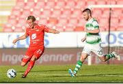 11 July 2019; Kristoffer Løkberg of SK Brann and Jack Byrne of Shamrock Rovers during the UEFA Europa League First Qualifying Round 1st Leg match between SK Brann and Shamrock Rovers at Brann Stadion, Bergen, Norway. Photo by Bjorn Erik Nesse/Sportsfile.