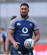 12 July 2019; Bundee Aki during an Ireland Rugby open training session at the Sportsground in Galway. Photo by Matt Browne/Sportsfile