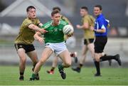 11 July 2019; James Cummin of Limerick in action against Killian Falvey of Kerry during the EirGrid GAA Football Under 20 Munster Championship Semi-Final match between Kerry and Limerick at Austin Stack Park in Tralee, Kerry. Photo by Brendan Moran/Sportsfile