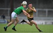 11 July 2019; Seán O'Leary of Kerry in action against Dubhán O'Grady of Limerick during the EirGrid GAA Football Under 20 Munster Championship Semi-Final match between Kerry and Limerick at Austin Stack Park in Tralee, Kerry. Photo by Brendan Moran/Sportsfile