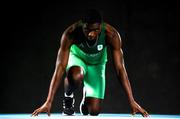 12 July 2019; Team Ireland athletes prepare for the European Youth Olympic Festival in Baku at a Team Day at the Sport Ireland Institute, when the Irish team was announced for the event. Pictured at the event is Charles Okafor. Photo by Eóin Noonan/Sportsfile
