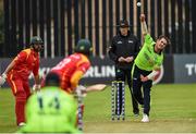12 June 2019; Mark Adair of Ireland bowling during the 2nd T20 Cricket International match between Ireland and Zimbabwe at Bready Cricket Club in Magheramason, Co. Tyrone. Photo by Oliver McVeigh/Sportsfile
