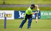 12 June 2019; Paul Stirling of Ireland batting during the 2nd T20 Cricket International match between Ireland and Zimbabwe at Bready Cricket Club in Magheramason, Co. Tyrone. Photo by Oliver McVeigh/Sportsfile