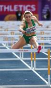 12 July 2019; Sarah Quinn of Ireland competes in the women's 100m hurdles during day two of the European U23 Athletics Championships at the Gunder Hägg Stadium in Gävle, Sweden. Photo by Giancarlo Colombo/Sportsfile