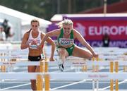 12 July 2019; Molly Scott of Ireland competes in the women's 100m hurdles during day two of the European U23 Athletics Championships at the Gunder Hägg Stadium in Gävle, Sweden. Photo by Giancarlo Colombo/Sportsfile