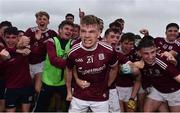 10 July 2019; Galway players, including Liam Costello, centre, celebrate following the EirGrid Connacht GAA Football U20 Championship final match between Galway and Mayo at Tuam, Co. Galway. Photo by Sam Barnes/Sportsfile