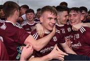 10 July 2019; Liam Costello of Galway celebrates with team-mates and supporters following the EirGrid Connacht GAA Football U20 Championship final match between Galway and Mayo at Tuam, Co. Galway. Photo by Sam Barnes/Sportsfile