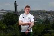 13 July 2019; Republic of Ireland's Kameron Ledwidge poses for a portrait at their team hotel prior to the start of the 2019 UEFA European U19 Championships in Yerevan, Armenia. Photo by Stephen McCarthy/Sportsfile