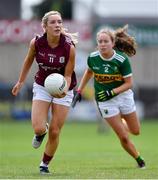 13 July 2019; Megan Glynn of Galway in action against Anna O'Reilly of Kerry during the TG4 All-Ireland Ladies Football Senior Championship Group 3 Round 1 match between Galway and Kerry at O'Moore Park in Portlaoise, Laois. Photo by Piaras Ó Mídheach/Sportsfile