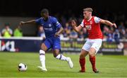 13 July 2019; Fikayo Tomori of Chelsea FC in action against Jake Walker of St Patrick's Athletic during the club friendly match between St Patrick's Athletic and Chelsea FC at Richmond Park in Dublin. Photo by Matt Browne/Sportsfile