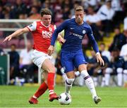 13 July 2019; Ross Barkley of Chelsea FC in action against Dean Clarke of St Patrick's Athletic during the club friendly match between St Patrick's Athletic and Chelsea FC at Richmond Park in Dublin. Photo by Matt Browne/Sportsfile