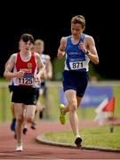 13 July 2019; Aidan Burke of Waterford A.C. Co. Waterford competing in the 3000m during day two of the Irish Life Health National Juvenile Outdoor Championships at Tullamore Harriers Stadium in Tullamore, Co. Offaly.   Photo by Eóin Noonan/Sportsfile
