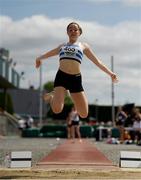 13 July 2019; Sarah Millea of Celbridge A.C. Co. Kildare competing in the Long Jump during day two of the Irish Life Health National Juvenile Outdoor Championships at Tullamore Harriers Stadium in Tullamore, Co. Offaly.   Photo by Eóin Noonan/Sportsfile