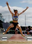 13 July 2019; Sarah Millea of Celbridge A.C. Co. Kildare competing in the Long Jump during day two of the Irish Life Health National Juvenile Outdoor Championships at Tullamore Harriers Stadium in Tullamore, Co. Offaly.   Photo by Eóin Noonan/Sportsfile