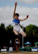 13 July 2019; Jack Murphy of St. L. O'Toole A.C. Co. Carlow competing in the Long Jump during day two of the Irish Life Health National Juvenile Outdoor Championships at Tullamore Harriers Stadium in Tullamore, Co. Offaly.   Photo by Eóin Noonan/Sportsfile