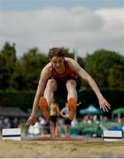 13 July 2019; James Sage of Nenagh Olympic A.C. Co. Tipperary competing in the Long Jump during day two of the Irish Life Health National Juvenile Outdoor Championships at Tullamore Harriers Stadium in Tullamore, Co. Offaly.   Photo by Eóin Noonan/Sportsfile