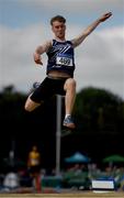 13 July 2019; Danny Kelly of Belgooly A.C. Co. Cork competing in the Long Jump during day two of the Irish Life Health National Juvenile Outdoor Championships at Tullamore Harriers Stadium in Tullamore, Co. Offaly.   Photo by Eóin Noonan/Sportsfile