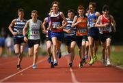 13 July 2019; Athletes competing in the boys u17 3000m during day two of the Irish Life Health National Juvenile Outdoor Championships at Tullamore Harriers Stadium in Tullamore, Co. Offaly.   Photo by Eóin Noonan/Sportsfile