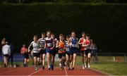 13 July 2019; Athletes competing in the boys u17 3000m during day two of the Irish Life Health National Juvenile Outdoor Championships at Tullamore Harriers Stadium in Tullamore, Co. Offaly.   Photo by Eóin Noonan/Sportsfile