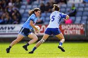13 July 2019; Lyndsey Davey of Dublin in action against Róisín Tobin of Waterford during the TG4 All-Ireland Ladies Football Senior Championship Group 2 Round 1 match between Dublin and Waterford at O'Moore Park in Portlaoise, Laois. Photo by Piaras Ó Mídheach/Sportsfile