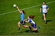13 July 2019; Noëlle Healy of Dublin gets out in front of Kate McGrath of Waterford, as Karen McGrath of Waterford looks on, during the TG4 All-Ireland Ladies Football Senior Championship Group 2 Round 1 match between Dublin and Waterford at O'Moore Park in Portlaoise, Laois. Photo by Piaras Ó Mídheach/Sportsfile