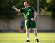 13 July 2019; Republic of Ireland head coach Tom Mohan during a training session prior to the start of the 2019 UEFA European U19 Championships at the FFA Technical Centre in Yerevan, Armenia. Photo by Stephen McCarthy/Sportsfile