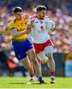 13 July 2019; Mattie Donnelly of Tyrone in action against Conor Daly of Roscommon during the GAA Football All-Ireland Senior Championship Quarter-Final Group 2 Phase 1 match between Roscommon and Tyrone at Dr Hyde Park in Roscommon. Photo by Brendan Moran/Sportsfile