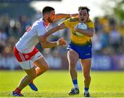 13 July 2019; Niall Kilroy of Roscommon is tackled by Padraig Hampsey of Tyrone during the GAA Football All-Ireland Senior Championship Quarter-Final Group 2 Phase 1 match between Roscommon and Tyrone at Dr Hyde Park in Roscommon. Photo by Brendan Moran/Sportsfile