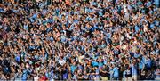 13 July 2019; Dublin supporters celebrate after their side score a goal during the GAA Football All-Ireland Senior Championship Quarter-Final Group 2 Phase 1 match between Dublin and Cork at Croke Park in Dublin. Photo by Eóin Noonan/Sportsfile