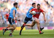 13 July 2019; Paul Kerrigan of Cork in action against Cian O’Sullivan of Dublin during the GAA Football All-Ireland Senior Championship Quarter-Final Group 2 Phase 1 match between Dublin and Cork at Croke Park in Dublin. Photo by Eóin Noonan/Sportsfile