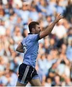 13 July 2019; Jack McCaffrey of Dublin celebrates after scoring his side's first goal during the GAA Football All-Ireland Senior Championship Quarter-Final Group 2 Phase 1 match between Dublin and Cork at Croke Park in Dublin. Photo by Daire Brennan/Sportsfile