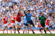 13 July 2019; Cian O’Sullivan of Dublin in action against Seán White of Cork during the GAA Football All-Ireland Senior Championship Quarter-Final Group 2 Phase 1 match between Dublin and Cork at Croke Park in Dublin. Photo by Eóin Noonan/Sportsfile
