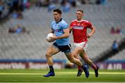 13 July 2019; David Byrne of Dublin in action against Seán White of Cork during the GAA Football All-Ireland Senior Championship Quarter-Final Group 2 Phase 1 match between Dublin and Cork at Croke Park in Dublin. Photo by Daire Brennan/Sportsfile