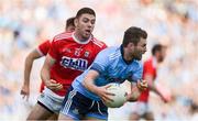 13 July 2019; Jack McCaffrey of Dublin in action against Luke Connolly of Cork during the GAA Football All-Ireland Senior Championship Quarter-Final Group 2 Phase 1 match between Dublin and Cork at Croke Park in Dublin. Photo by Daire Brennan/Sportsfile