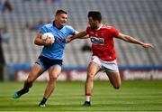 13 July 2019; Ciarán Kilkenny of Dublin in action against Tomás Clancy of Cork during the GAA Football All-Ireland Senior Championship Quarter-Final Group 2 Phase 1 match between Dublin and Cork at Croke Park in Dublin. Photo by Ray McManus/Sportsfile