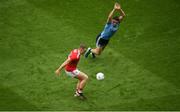 13 July 2019; Brian Hurley of Cork in action against Brian Howard of Dublin during the GAA Football All-Ireland Senior Championship Quarter-Final Group 2 Phase 1 match between Dublin and Cork at Croke Park in Dublin. Photo by Daire Brennan/Sportsfile