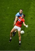 13 July 2019; Mark Collins of Cork in action against Brian Fenton of Dublin during the GAA Football All-Ireland Senior Championship Quarter-Final Group 2 Phase 1 match between Dublin and Cork at Croke Park in Dublin. Photo by Daire Brennan/Sportsfile