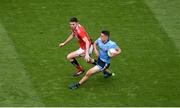 13 July 2019; Brian Howard of Dublin in action against Luke Connolly of Cork during the GAA Football All-Ireland Senior Championship Quarter-Final Group 2 Phase 1 match between Dublin and Cork at Croke Park in Dublin. Photo by Daire Brennan/Sportsfile