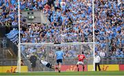 13 July 2019; Luke Connolly of Cork scores his side's first goal of the game from a penalty despite the efforts of Stephen Cluxton of Dublin during the GAA Football All-Ireland Senior Championship Quarter-Final Group 2 Phase 1 match between Dublin and Cork at Croke Park in Dublin. Photo by Eóin Noonan/Sportsfile