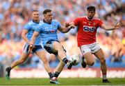 13 July 2019; Philip McMahon of Dublin in action against Tomás Clancy of Cork during the GAA Football All-Ireland Senior Championship Quarter-Final Group 2 Phase 1 match between Dublin and Cork at Croke Park in Dublin. Photo by Eóin Noonan/Sportsfile