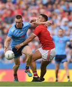 13 July 2019; Con O’Callaghan of Dublin is tackled by Thomas Clancy of Cork during the GAA Football All-Ireland Senior Championship Quarter-Final Group 2 Phase 1 match between Dublin and Cork at Croke Park in Dublin. Photo by Eóin Noonan/Sportsfile