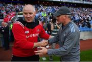 13 July 2019; Dublin manager Jim Gavin shakes hands with Cork manager Ronan McCarthy following the GAA Football All-Ireland Senior Championship Quarter-Final Group 2 Phase 1 match between Dublin and Cork at Croke Park in Dublin. Photo by Eóin Noonan/Sportsfile