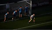 13 July 2019; Dublin players, left to right, Jonny Cooper, Philip McMahon, David Byrne, Michael Fitzsimons, and Stephen Cluxton guard the goal for a late Cork free during the GAA Football All-Ireland Senior Championship Quarter-Final Group 2 Phase 1 match between Dublin and Cork at Croke Park in Dublin. Photo by Daire Brennan/Sportsfile