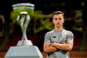 14 July 2019; Republic of Ireland captain Lee O'Connor poses for a portrait at the Republican Stadium following a press conference ahead of his side's opening game of the 2019 UEFA European U19 Championship Finals in Yerevan, Armenia. Photo by Stephen McCarthy/Sportsfile
