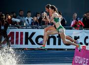 13 July 2019; Ireland's Eilish Flanagan competing in the final of the women’s 3,000m steeplechase event during day three of the European U23 Athletics Championships at the Gunder Hägg Stadium in Gävle, Sweden. Photo by Giancarlo Colombo/Sportsfile