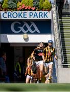 14 July 2019; James Aylward of Kilkenny leads his side out ahead of the Electric Ireland GAA Hurling All-Ireland Minor Championship quarter-final match between Kilkenny and Galway at Croke Park in Dublin. Photo by Ramsey Cardy/Sportsfile