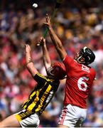 14 July 2019; Adrian Mullen of Kilkenny in action against Mark Ellis of Cork during the GAA Hurling All-Ireland Senior Championship quarter-final match between Kilkenny and Cork at Croke Park in Dublin. Photo by Ramsey Cardy/Sportsfile