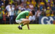 14 July 2019; A dejected Séamus Lavin of Meath after the GAA Football All-Ireland Senior Championship Quarter-Final Group 1 Phase 1 match between Donegal and Meath at MacCumhaill Park in Ballybofey, Donegal. Photo by Daire Brennan/Sportsfile